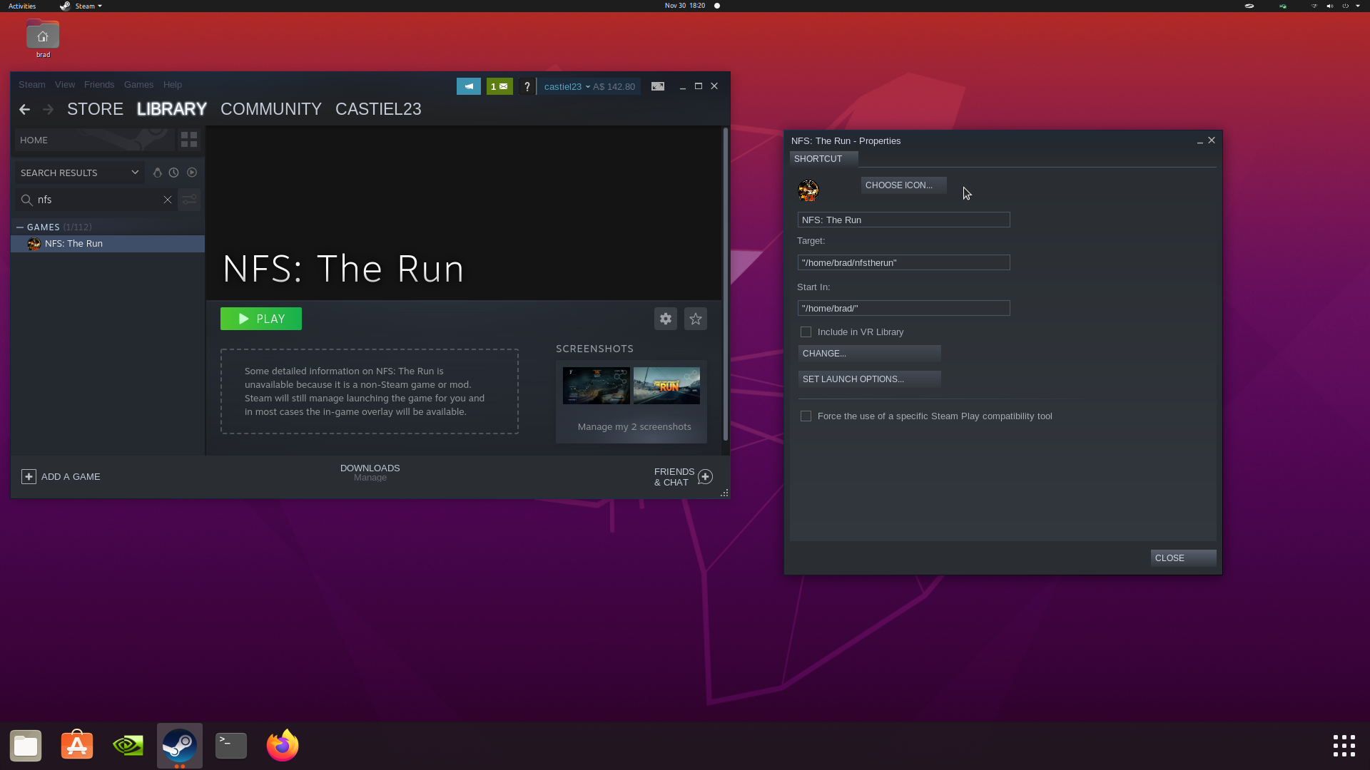 Running EA Origin Games under Linux via Steam and Proton