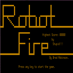 Robot Fire Title Screen